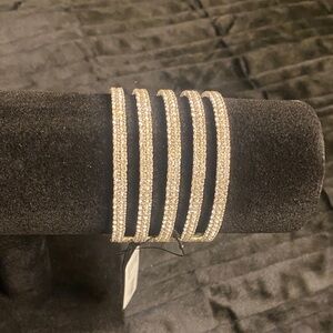 AKIRA Gold and Silver Sparkle Bracelet Set